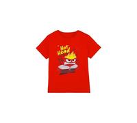 Inside Out 2 Anger Unisex Kids T Shirt Camiseta, Rosso, 12-13 años para Niños