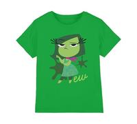 Inside Out 2 Disgust Unisex Kids T Shirt Camiseta, Verde Kelly, 12-13 años para Niños