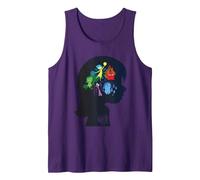Inside out Head Silhouette Camiseta sin Mangas, Hombre, Morado, XXL