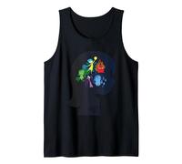 Inside out Head Silhouette Camiseta sin Mangas, Hombre, Negro, S