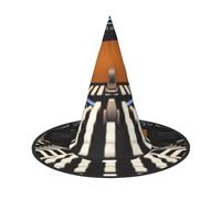 Inside the Spacecraft - Sombreros de brujas de Halloween, diademas de bruja, sombrero de mago, accesorios de disfraz para cosplay, fiesta, mascarada, plegable, 2 piezas