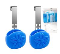 Inside Toilet Tablet Holder Set Includes Two Adjustable Silicone Hangers