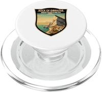 Insignia artística de Viaje del Peñón de Gibraltar, Vintage PopSockets PopGrip para MagSafe