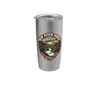 Insignia artística del puente de Virginia Occidental del Parque Nacional New River Gorge Vaso térmico de acero inoxidable de doble pared