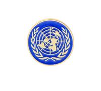 Insignia azul del logotipo de las Naciones Unidas Pines de Solapa Pines de Solapa Broches para Bolsos Abrigos Significado de Paz Mundial Seguridad, M