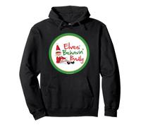 Insignia Circular navideña de Elves Behavin' Badly Elfie Sudadera con Capucha