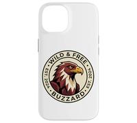 Insignia Circular Wild and Free Buzzard EST 2024 Carcasa para iPhone 14