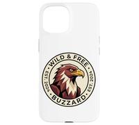 Insignia Circular Wild and Free Buzzard EST 2024 Carcasa para iPhone 15