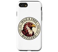 Insignia Circular Wild and Free Buzzard EST 2024 Carcasa para iPhone SE (2020) / 7/8