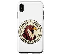 Insignia Circular Wild and Free Buzzard EST 2024 Carcasa para iPhone XS MAX