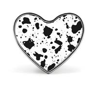 Insignia con estampado de animales dálmatas en forma de corazón, lindo broche de botón, insignias para mochila, chaquetas, sombreros, decoración