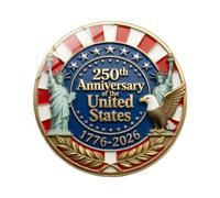 Insignia conmemorativa del Día de la Independencia de los Estados Unidos 250 aniversario para ropa, accesorios de joyería, regalos para amigos, insignia conmemorativa de moda antigua, A, como se