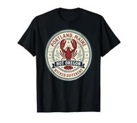 Insignia Costera de Langosta de Portland, Maine, no de Oregón, Humor Camiseta