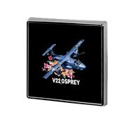 Insignia cuadrada premium de la Fuerza Aérea Estadounidense V22 Osprey, broche personalizado, alfileres de solapa para mujeres y hombres.