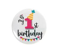 Insignia de 9º cumpleaños, insignia de cumpleaños con texto en inglés "It's My Birthday", insignia de botón de feliz cumpleaños, insignia de cumpleaños para niñas, niños, adultos, decoración de fiesta