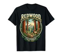 Insignia de Alce Vintage de California de los Parques Nacionales y estatales de Redwood Camiseta