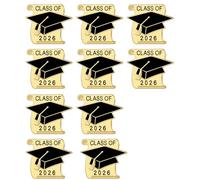 Insignia de aleación para la temporada de graduación 2026, elegante pin académico para graduados, fuerte y 25 mm de diámetro, regalo de graduado, talla única, como se describe
