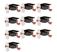 Insignia de aleación para sombrero de doctorado para temporada de graduación 2026, pin académico de 25 mm de diámetro, perfecto para regalos y ocasiones, broche permanente, talla única, como se