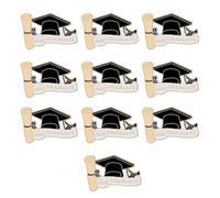 Insignia de aleación para sombrero de doctorado para temporada de graduación 2026, pin académico de 25 mm de diámetro, perfecto para regalos y ocasiones, insignia conmemorativa, One Size, como se