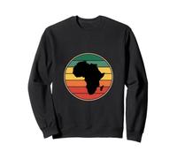 Insignia de arcoíris Retro Divertida del Continente Africano Sudadera