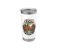 Insignia de aventura retro de The Narrows Utah del Parque Nacional Zion Vaso térmico de acero inoxidable de doble pared