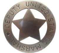 Insignia de ayudante mariscal - estrella - placa cowboy