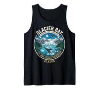 Insignia de Ballena Vintage del Parque Nacional de la Bahía de los Glaciares de Alaska Camiseta sin Mangas