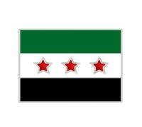 Insignia de bandera de mapa de Siria, diseño patriótico, insignia de metal resistente para entusiastas culturales y amantes de la moda, bandera siria, talla única, como se describe