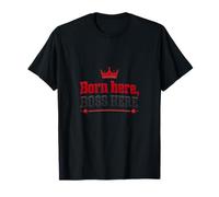 Insignia de Born Here Boss Here Local Pride Crown Camiseta