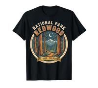 Insignia de Bosque Retro del Parque Nacional Redwood de California, 1968 Camiseta