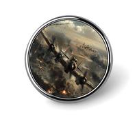 Insignia de botón de avión de guerra, broche redondo de moda, exquisito, pin de solapa de metal, botones personalizados para ropa, mochila, sombrero, chamarras, decoración
