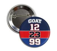 Insignia de botón de edición limitada coleccionable de fútbol profesional de baloncesto y hockey, The Goat Greatest of All Time, 2.25 pulgadas
