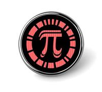Insignia de botón redonda pequeña de matemáticas Pi 3.14, pin de solapa, insignia para bolso, accesorios para camisa de 1 pulgada