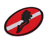 Insignia de buceo bordada de SustVita diseñada como un recuerdo coleccionable de la bandera de buceo, este parche de buceo para planchar se puede coser en prendas como sombreros,