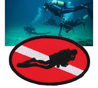 Insignia de Buceo, KeensoBuceo Bordado Insignia de Recuerdo Bolsa de Parche con Bandera de Buceo elipse con Parte Posterior de Hierro