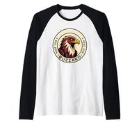 Insignia de Cabeza de Buitre EST 2024 diseño de Emblema Circular Camiseta Manga Raglan