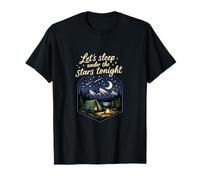 Insignia de Camping Let's Sleep Under The Stars Tonight Camiseta
