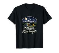 Insignia de Camping Mountain Under The Stars Tonight Camiseta