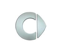 Insignia de Coche para Smart EQ fortwo C453 2020-2024,Emblema Adhesivo Logo de Capucha Delantera Guardabarros Maletero Trasero de Coche Volante Regalos Auto Accesorios,Silver-Car Logo