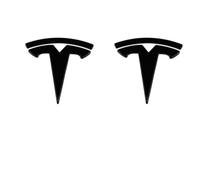 Insignia de Coche para Tesla Model 3 Facelift 2023,Emblema Adhesivo Logo de Capucha Delantera Guardabarros Maletero Trasero de Coche Volante Regalos Auto Accesorios,Front Logo + Rear Logo
