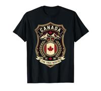 Insignia de Escudo Vintage de Canadá The True North EST 1867 Camiseta