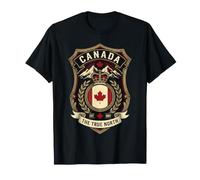 Insignia de Escudo Vintage de Canadá The True North EST 1867 Camiseta