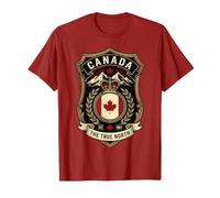 Insignia de Escudo Vintage de Canadá The True North EST 1867 Camiseta