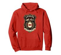Insignia de Escudo Vintage de Canadá The True North EST 1867 Sudadera con Capucha