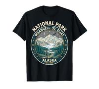 Insignia de Excursionista Retro de Alaska del Parque Nacional Wrangell-St Elias Camiseta