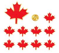 Insignia de hoja de arce de Canadá con bandera nacional canadiense, broches para solapa del Día de los Patriotas, S, Hierro, No es una piedra preciosa