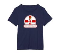 Insignia de Irlanda del Norte - Bandera del Ulster Bandera de Irlanda del Norte Camiseta, Mujer Tallas Grandes, Azul Marino, 4XL Grande