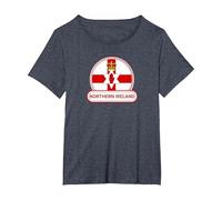 Insignia de Irlanda del Norte - Bandera del Ulster Bandera de Irlanda del Norte Camiseta, Mujer Tallas Grandes, Azul Jaspeado, 3XL Grande