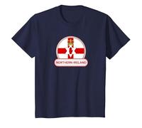 Insignia de Irlanda del Norte - Bandera del Ulster Bandera de Irlanda del Norte Camiseta, Niños, Azul Marino, 12 años