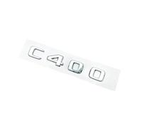 Insignia de Letras con Logotipo 3D ABS Negro C63 C43 C180 C220d C300, Pegatina de Estrella Trasera de Coche, Emblema AMG Compatible con W205 C205 W206(Silver C400)